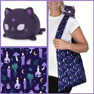 Tee Turtle Plushie Tote Bag - Witchy Whiskers Purple _ Bag #1